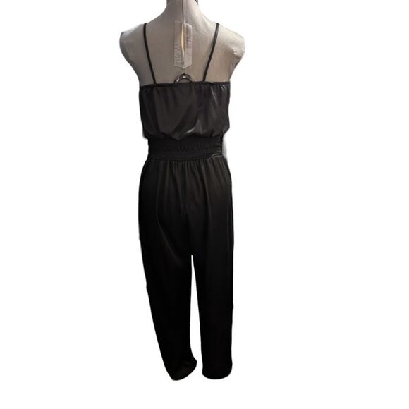 Vintage women's black and silver metallic pant jumpsuit size 5/6 - Picture 4 of 8